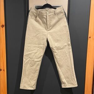 No. 6 Store Agatha pant in Bone/Smoke sz3